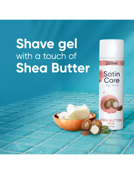 Gillette Raseerimisgeel Satin Care, Shea Butter, 200 ml