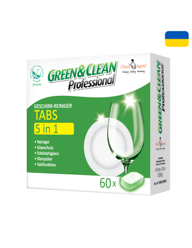 KAST 5 tk! Green&Clean Professional nõudepesutabletid 5in1 60 tk