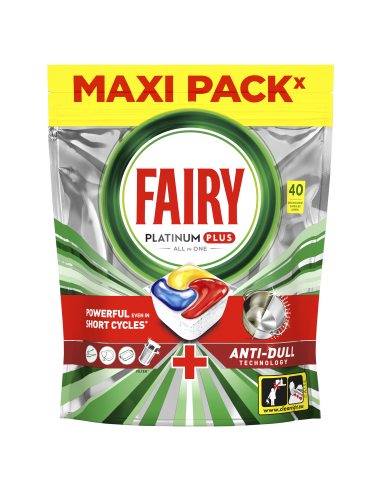 KAST 4 tk! Fairy Platinum Plus All in One Nõudepesumasina Tabletid Lemon, 40 tk
