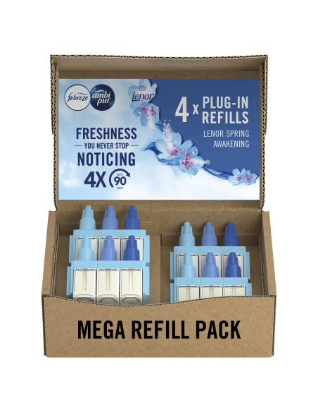 Ambi Pur 3Volution Spring Awakening Õhuvärskendaja Täitepakend, 4 x 20 ml 