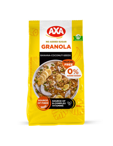 AXA seemnete-banaani-kookose granola suhkruta 300g