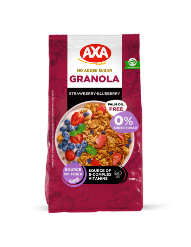 KAST 12 tk! AXA maasika-mustika granola suhkruta 300g