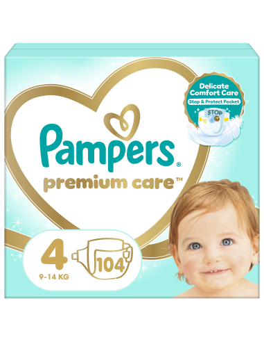 Pampers Premium Care Mähkmed, Suurus 4 (Maxi), 9–14 Kg, 104 Mähet