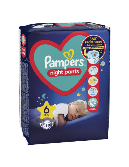 Pampers Night Pants Püksmähkmed, Suurus 6, 19 Mähet, 15+ kg