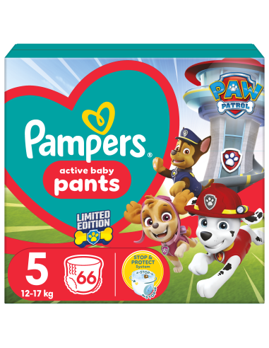 Pampers Pants Paw Patrol Püksmähkmed, Suurus 5, 66 Mähet, 12-17 kg 