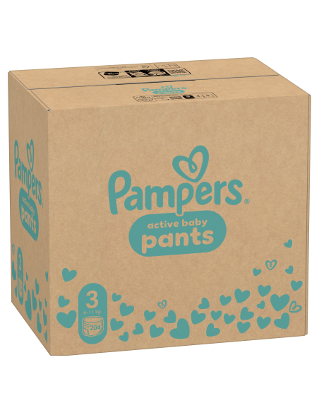 Pampers Pants Püksmähkmed, Suurus 3, 204 Mähet, 6-11 kg