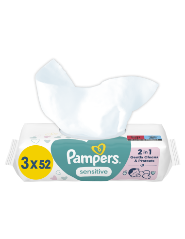 Pampers Sensitive Niisked Beebisalvrätid, 3...