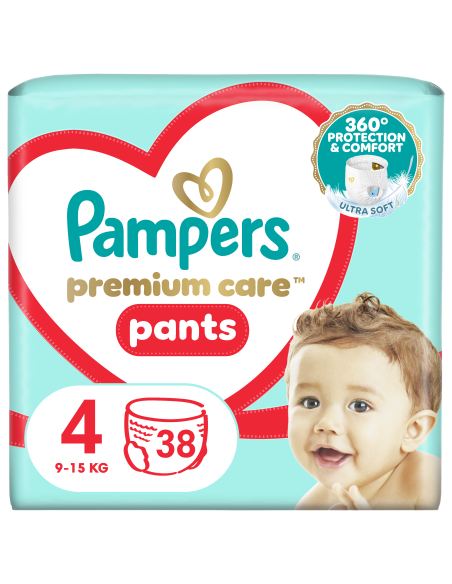 KAST 2 tk! Pampers Premium Care Pants Püksmähkmed, Suurus 4, 38 Mähet, 9-15 kg