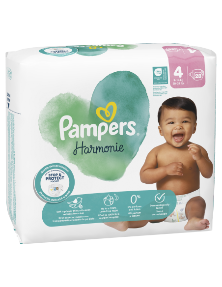 Pampers Harmonie Mähkmed,  Suurus 4, 28 Mähet, 9-14kg