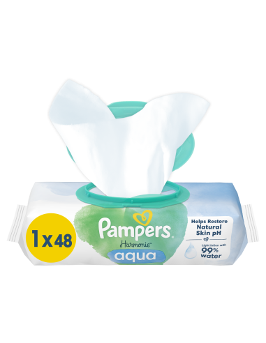 KAST 14 tk! Pampers Harmonie Aqua Niisked Beebisalvrätid, 48 Niisket Salvrätikut