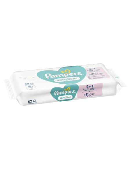 KAST 12 tk! Pampers Sensitive Niisked Beebisalvrätid, 52 Salvrätti