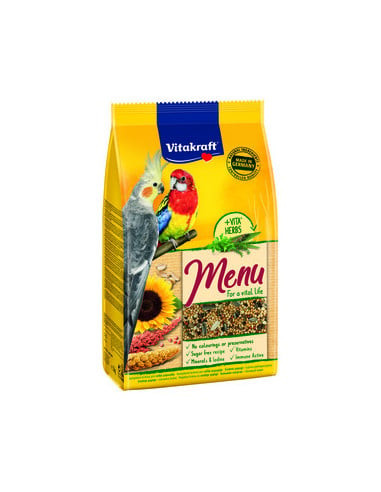 KAST 5 tk! Vitakraft Premium Menu Coctails papagoide täissööt 1kg