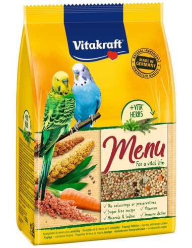 KAST 6 tk! Vitakraft Premium Menu viirpapagoide täissööt 500g