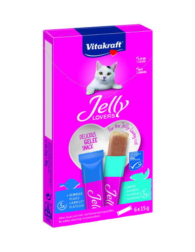 Vitakraft Jelly Lovers maius kassidele lõhe ja lestaga 6*15g