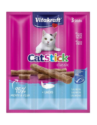 Vitakraft Cat Stick maiusepulgad kassidele lõhe 18g