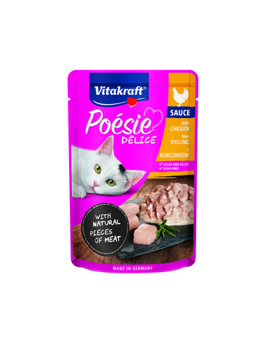 KAST 23 tk! Vitakraft Poesie Delice kassieine kana kastmes 85g