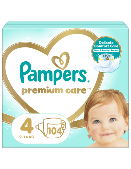 Pampers Premium Care Mähkmed, Suurus 4 (Maxi), 9–14 Kg, 104 Mähet