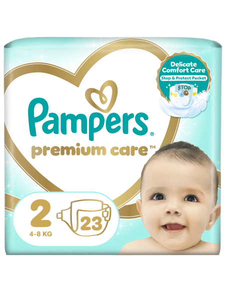 KAST 8 tk! Pampers Premium Care mähkmed suurus 2 (Mini 4–8 kg) 23 tk