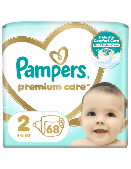 Pampers Premium Care Mähkmed,  Suurus 2 (Mini), 4–8 Kg, 68 Mähet