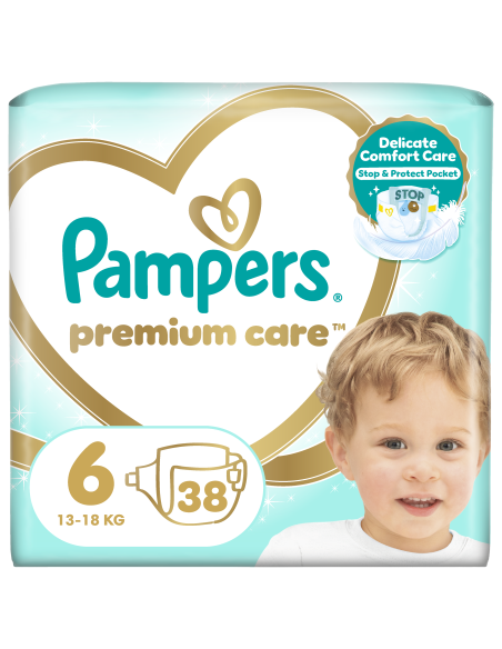 Pampers Premium Care Mähkmed,  Suurus 6, 13-18 kg, 38 Mähet