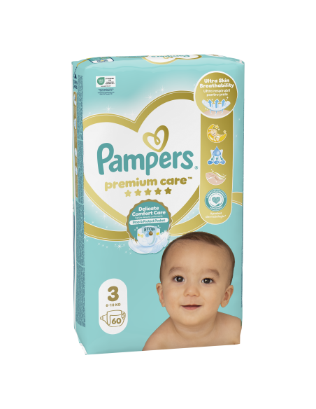 KAST 3 tk! Pampers Premium Care Mähkmed, Suurus 3 (Midi), 6–10 Kg, 60 Mähet