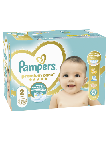 Pampers Premium Care Teipmähkmed, Suurus 2, 136...