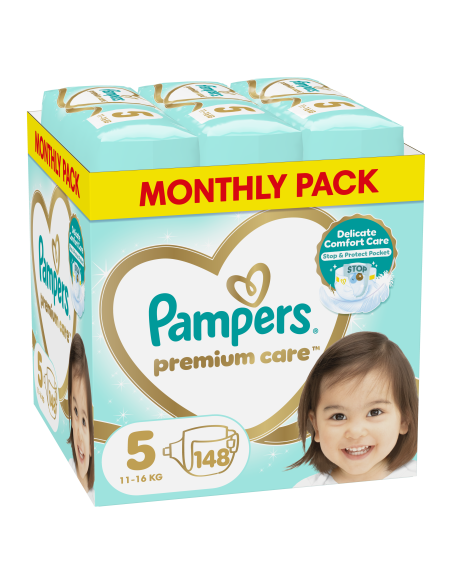 Pampers Premium Care Teipmähkmed, Suurus 5, 148 Mähet, 11-16 kg