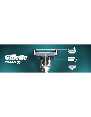 Gillette Mach3 Raseerija Meestele,12 Tera
