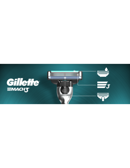 Gillette Mach3 Raseerija Meestele,12 Tera
