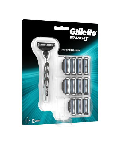 Gillette Mach3 Raseerija Meestele,12 Tera