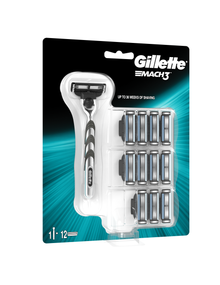 Gillette Mach3 Raseerija Meestele,12 Tera