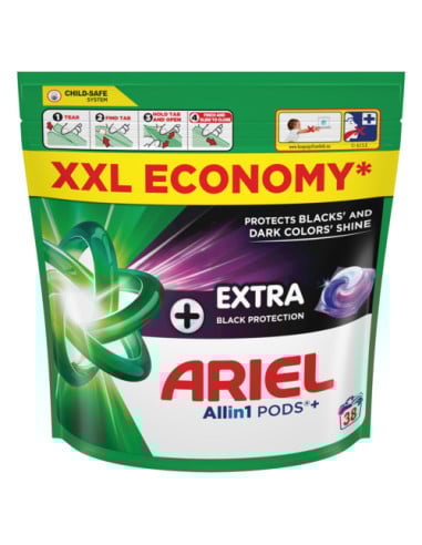 Ariel All-in-1 PODS Black Protection Pesukapslid, 38 Pesukorda
