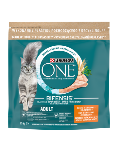 Purina ONE Adult kuiv kassitoit kana/täisteranisu 1,5kg
