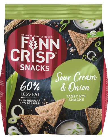 FINN CRISP rukkisnäkid hapukoore ja sibulaga 150g