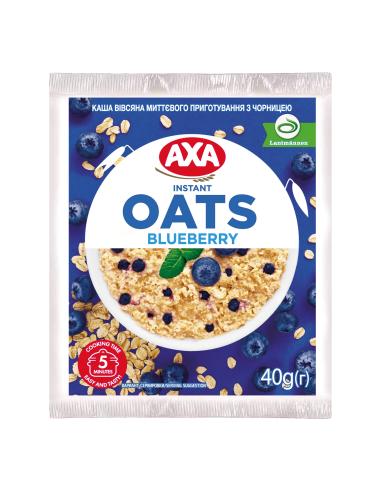 AXA kiirkaerahelbepuder mustikaga 40g