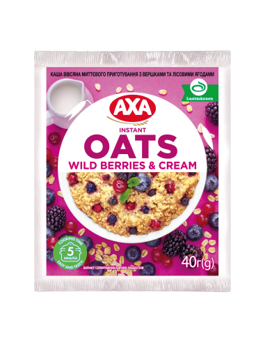 AXA kiirkaerahelbepuder koore ja metsamarjadega 40g