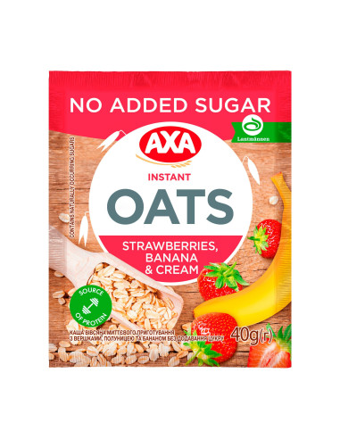 AXA kiirkaerahelbepuder koore, maasika ja banaaniga 40g
