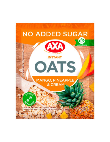 AXA kiirkaerahelbepuder koore, mango ja ananassiga 40 g