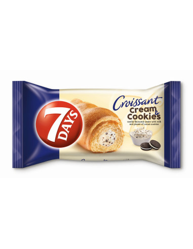 KAST 20 tk! 7 Days vanilli- ja küpsisetäidisega sarvesai 60g