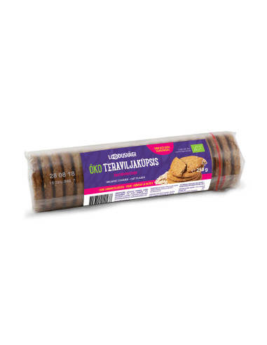 KAST 12 tk! Loodusvägi ÖKO teraviljaküpsis kaerahelvestega 250g IT-BIO-007