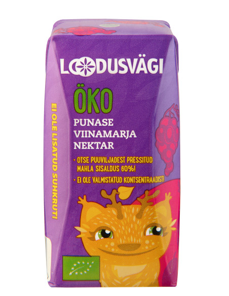 Loodusvägi ÖKO kõrrejook punase viinamarja 200ml AT-BIO-402