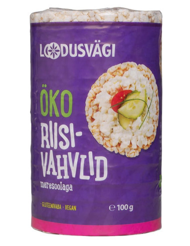 KAST 12tk! Loodusvägi ÖKO riisivahvel meresoola...