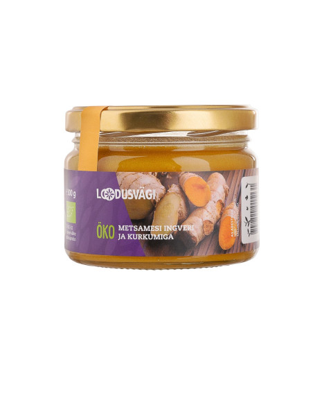 KAST 6tk! Loodusvägi ÖKO metsamesi, kurkumi ja ingveri 300g EE-ÖKO-03