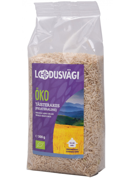 KAST 10tk! Loodusvägi ÖKO riis täistera pikateraline 500g IT-BIO-007