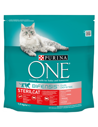 KAST 6tk! Purina ONE Adult kuiv kassitoit steriliseeritud kassidele lõhe 1,5kg