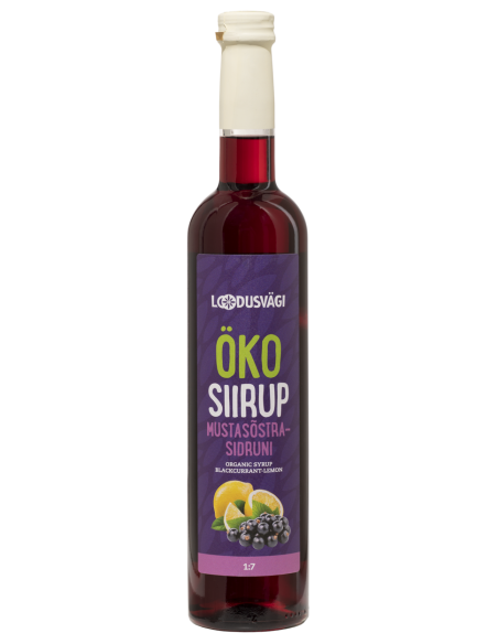 KAST 6 tk! Loodusvägi ÖKO mustasõstra-sidruni siirup 500ml AT-BIO-301