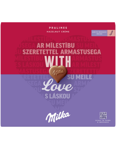 Milka kommikarp südamed pähkliga 110g