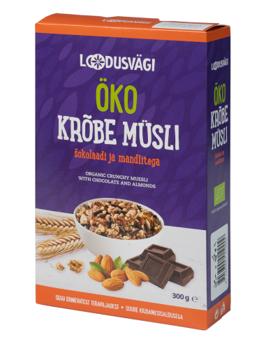 Loodusvägi ÖKO krõbe müsli šokolaadi-mandli...
