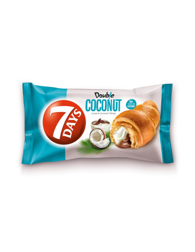KAST 20 tk! 7 Days kakao-ja kookose täidisega sarvesai 60g