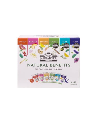 Ahmad kinkekomplekt Natural Benefits 95g (6x10)